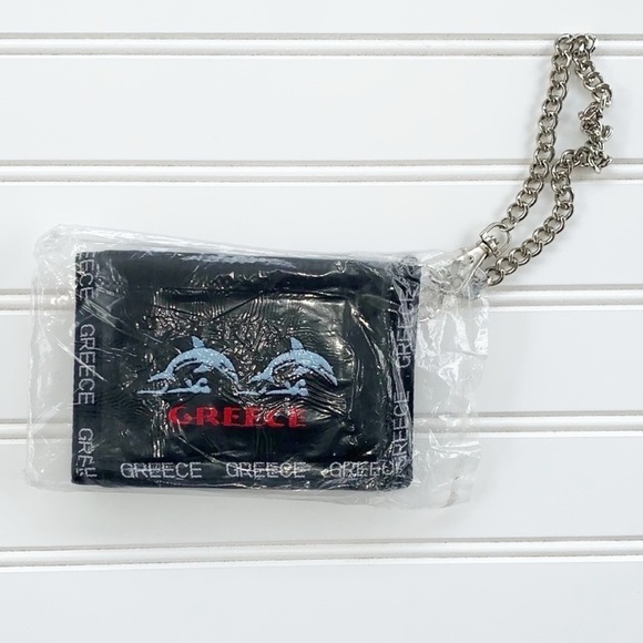 Black Wallet with Chain - Picture 1 of 9